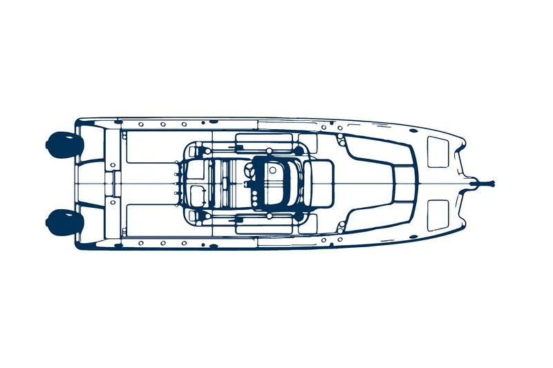 Slide: The Image of 2026 World Cat 325 CC boat interior with spacious seating on a sunny day. - 18