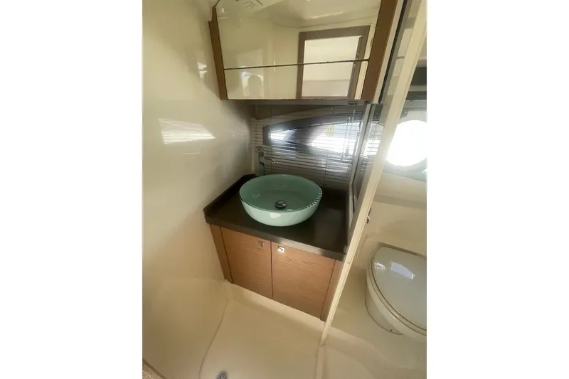 Slide: The Image of 2015 Faeton Formentera yacht bathroom with modern sink and toilet. - 16