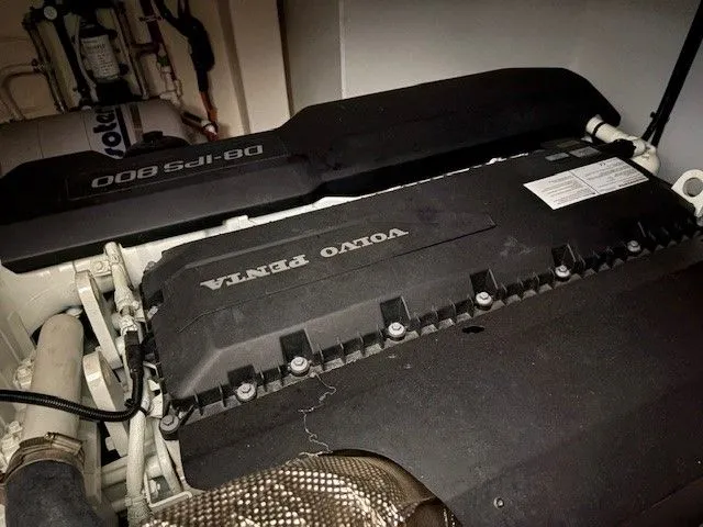 Slide: The Image of Volvo Penta engine in 2020 Tiara Yachts C49 Coupe. - 39
