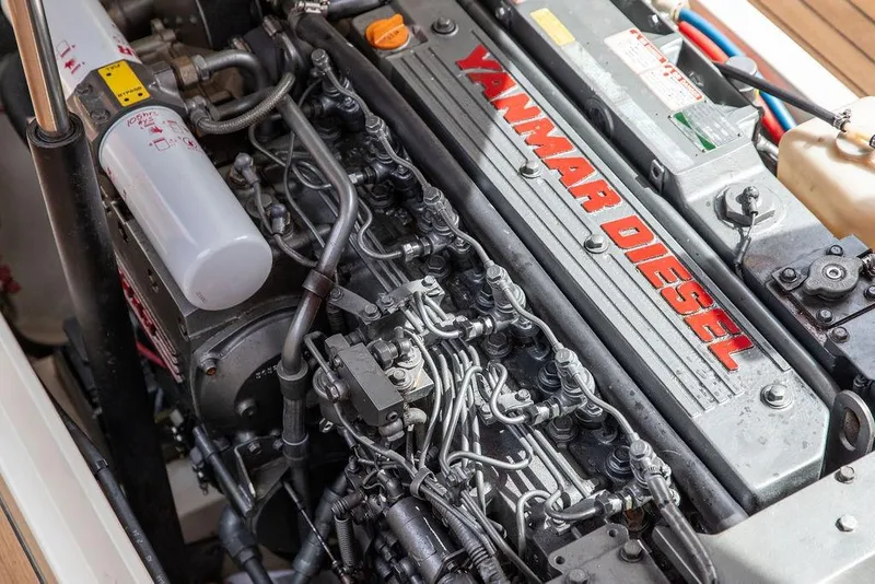 Slide: The Image of Yanmar diesel engine in a 2005 Hinckley Picnic Boat EP. - 19