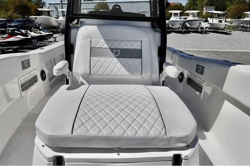 Slide: The Image of 2026 Sea Fox 268 Commander boat interior with quilted seating and modern design. - 5