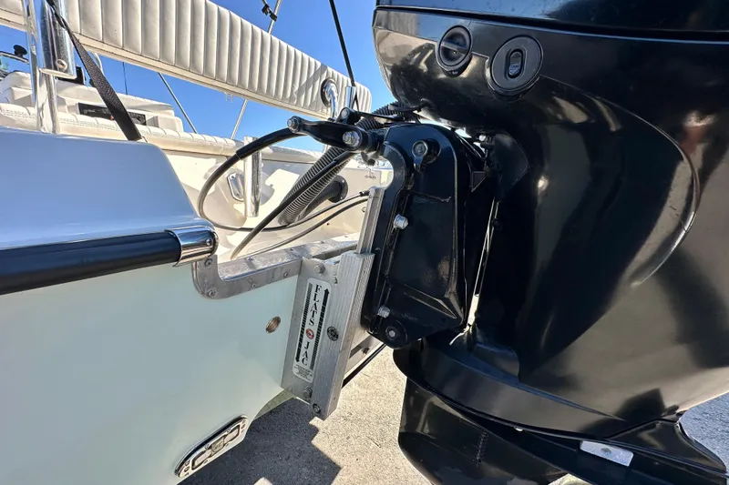 Slide: The Image of 2014 Young Boats 20 Bay Boat with outboard motor and Flats Jack plate. - 60