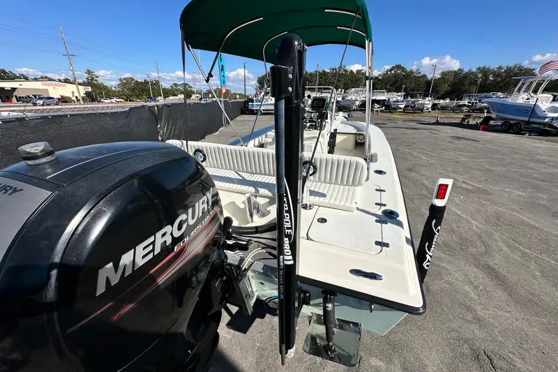 Slide: The Image of 2014 Young Boats 20 Bay Boat with Lenco marine equipment detail. - 63