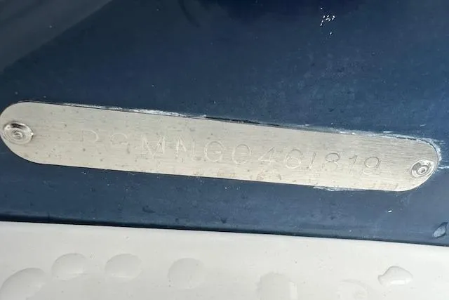 Slide: The Image of Hull identification number on a 2019 Regal 33 OBX boat. - 34