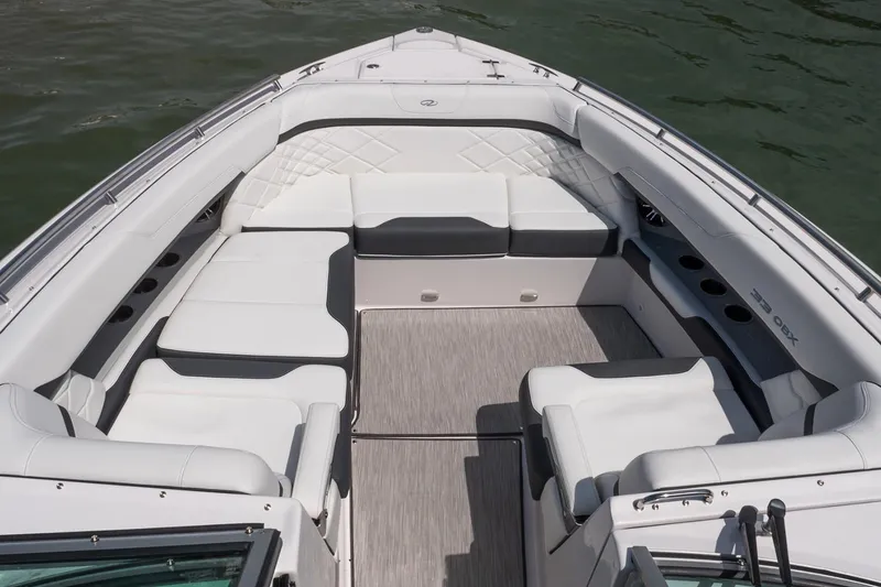 Slide: The Image of Manufacturer Provided Image: 2019 Regal 33 OBX boat interior with spacious seating. - 5