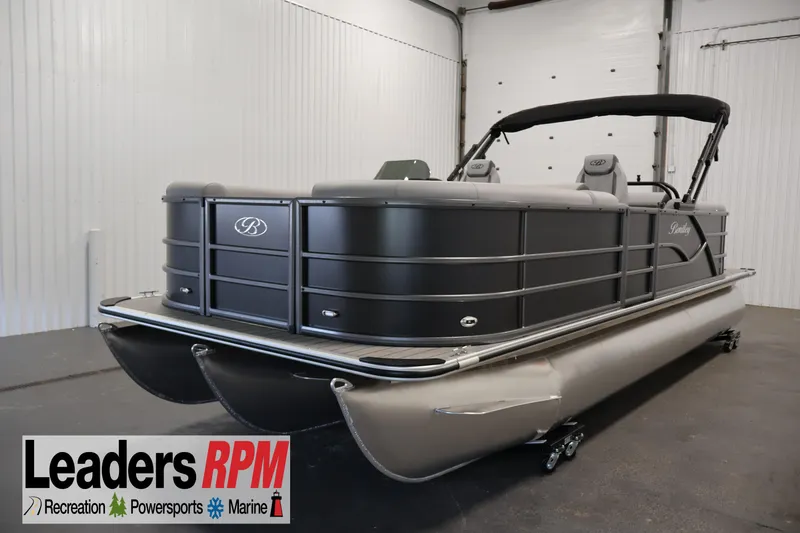The Image of 2026 Bentley Pontoons 223 Navigator Tri-toon in showroom, featuring sleek design and modern amenities. - 0