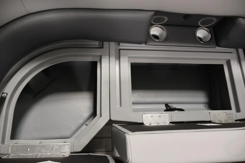 Slide: The Image of Interior storage compartments of 2026 Bentley Pontoons 223 Navigator Tri-toon boat. - 15