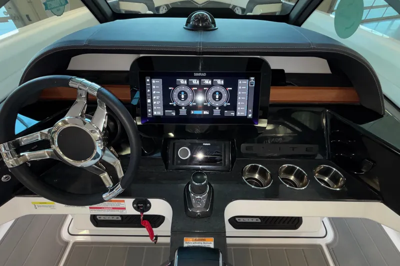 Slide: The Image of 2026 Monterey Elite 30 OB dashboard with modern controls and touchscreen display. - 47