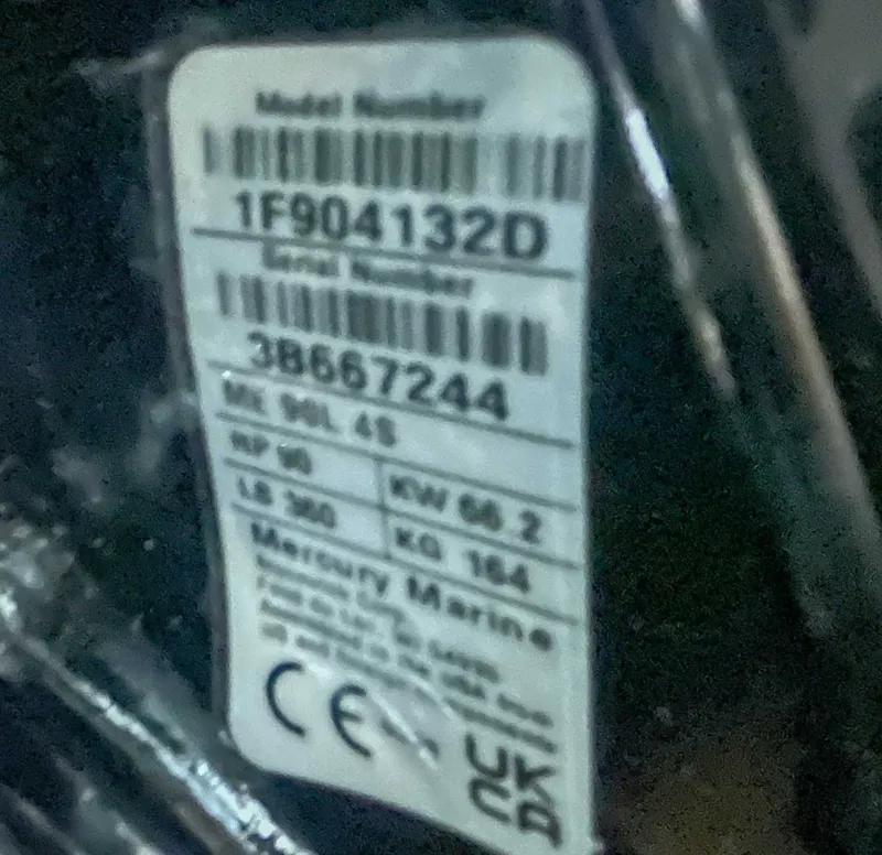 Slide: The Image of Label showing model and serial number of a 2025 Boston Whaler 160 Super Sport. - 10