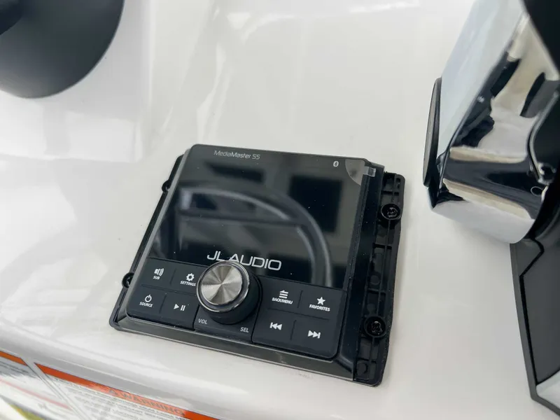 Slide: The Image of JL Audio MediaMaster S5 on Boston Whaler 190 Montauk 2025. - 19