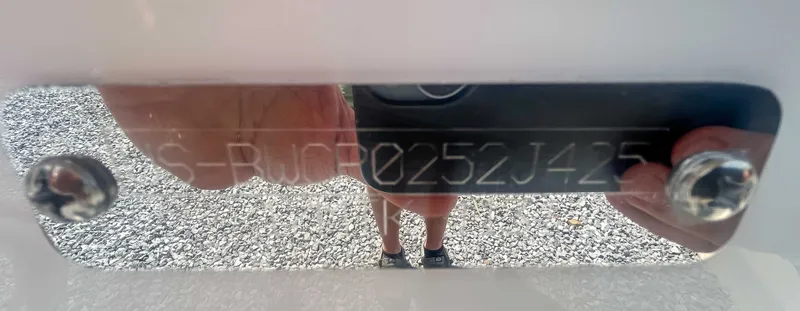 Slide: The Image of Serial number plate of a 2025 Boston Whaler 170 Montauk. - 16