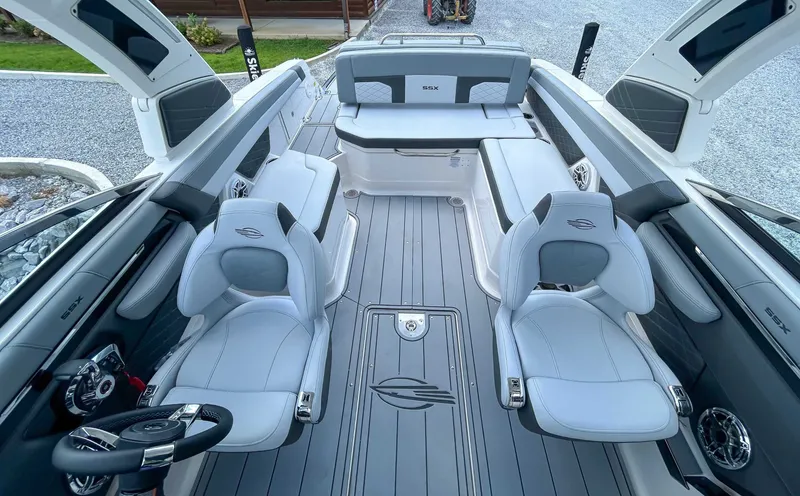 Slide: The Image of Interior of 2025 Chaparral 267 SSX with luxurious seating. - 10