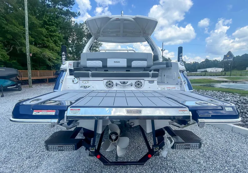 Slide: The Image of Rear view of 2025 Chaparral 267 SSX with modern design. - 8