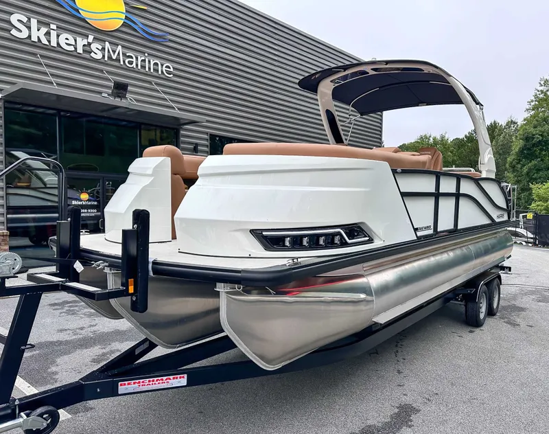Slide: The Image of 2025 Harris Grand Mariner 230 SLDH pontoon boat at Skier's Marine. - 3