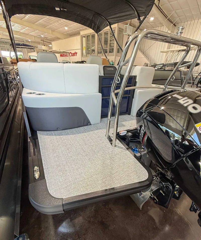 Slide: The Image of Interior view of 2025 Harris Cruiser 230 CWDH pontoon boat. - 8