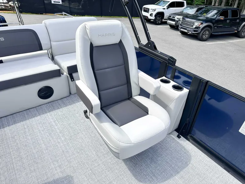 Slide: The Image of Luxurious seating in the 2026 Harris Cruiser 210 SLDH. - 15