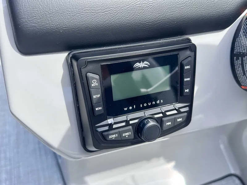 Slide: The Image of Wet Sounds control panel in 2026 Harris Cruiser 210 SLDH. - 19