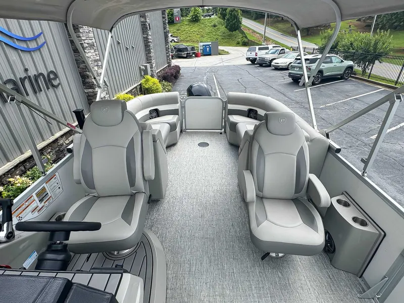Slide: The Image of Interior view of 2024 Premier 230 SunSation RF pontoon boat. - 8