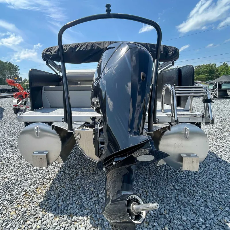 Slide: The Image of Rear view of 2025 Premier 220 SUNSCAPE RL on gravel. - 9