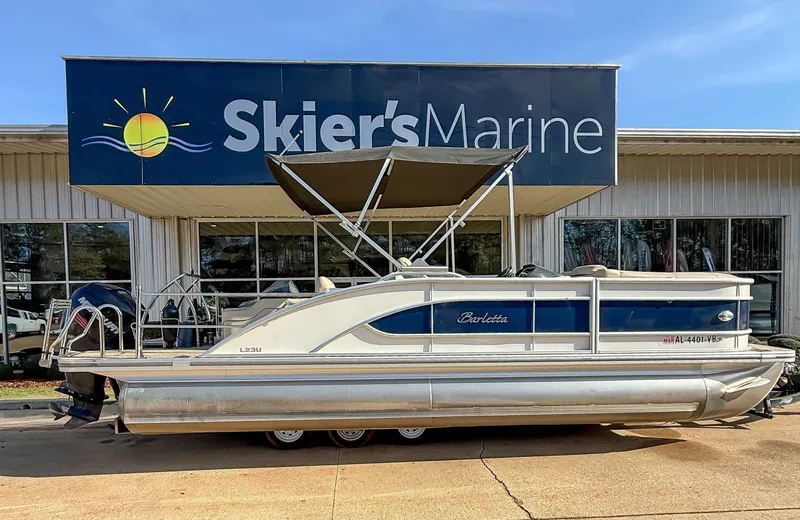 Slide: The Image of 2018 Barletta L23UC pontoon boat at Skier's Marine. - 1