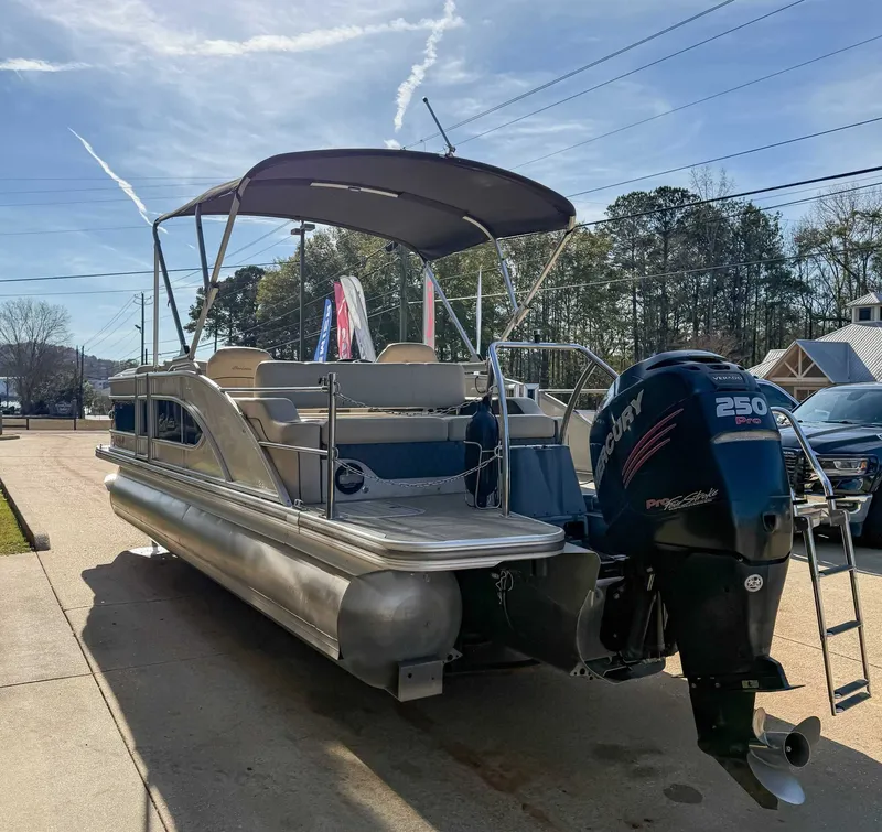 Slide: The Image of 2018 Barletta L23UC pontoon boat with Mercury 250 HP engine. - 5