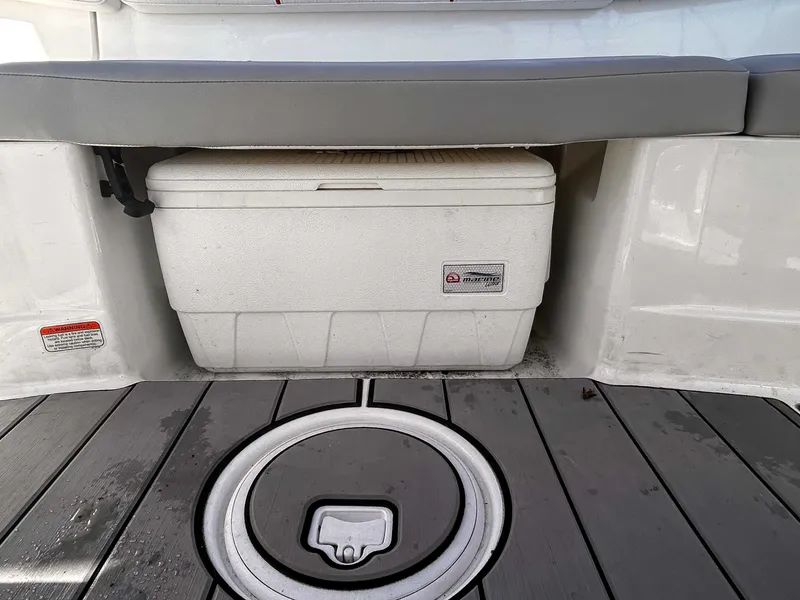 Slide: The Image of Cooler under seat on 2020 Tahoe 2150 boat. - 17