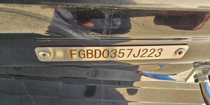 Slide: The Image of Serial number plate of 2023 Chaparral 21 SSi boat. - 19