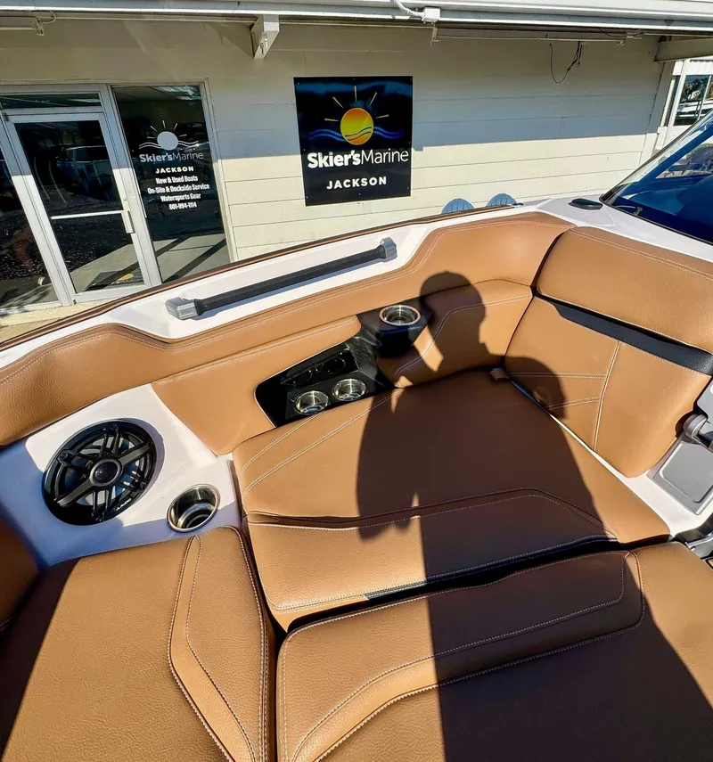 Slide: The Image of Interior of a 2023 Supra SL boat at Skier's Marine Jackson. - 14