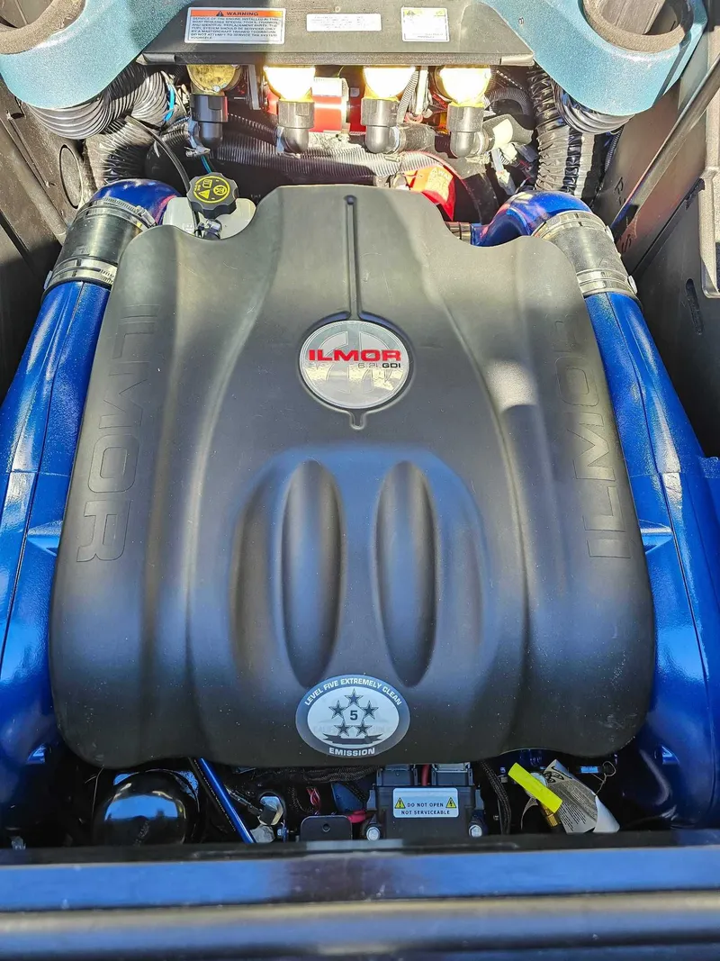 Slide: The Image of Ilmor engine in 2023 MasterCraft X26 boat. - 19
