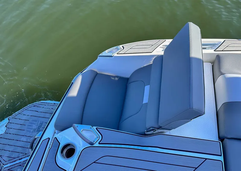 Slide: The Image of 2024 MasterCraft X24 boat rear seating area. - 9