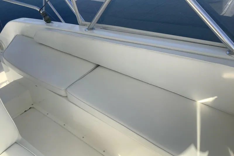 Slide: The Image of White seating area on a 1994 Viking 50' Convertible Sportfish boat. - 7