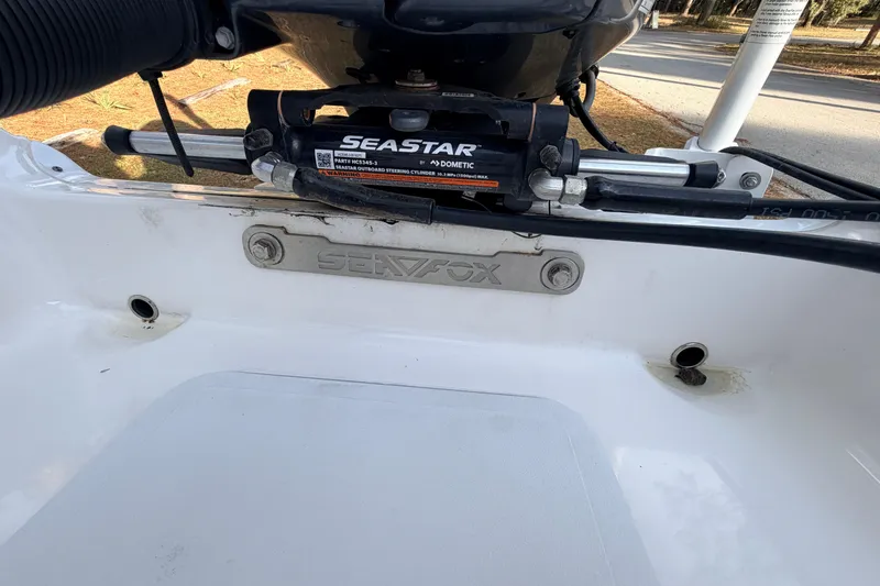 Slide: The Image of 2022 Sea Fox 228 Commander boat with SeaStar hydraulic steering system. - 81