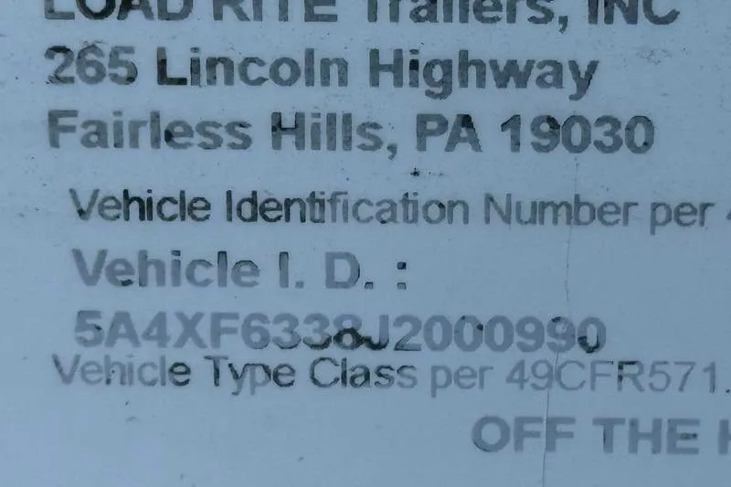 Slide: The Image of Grady-White Bimini 306, 2007, vehicle ID label with address and identification number. - 44
