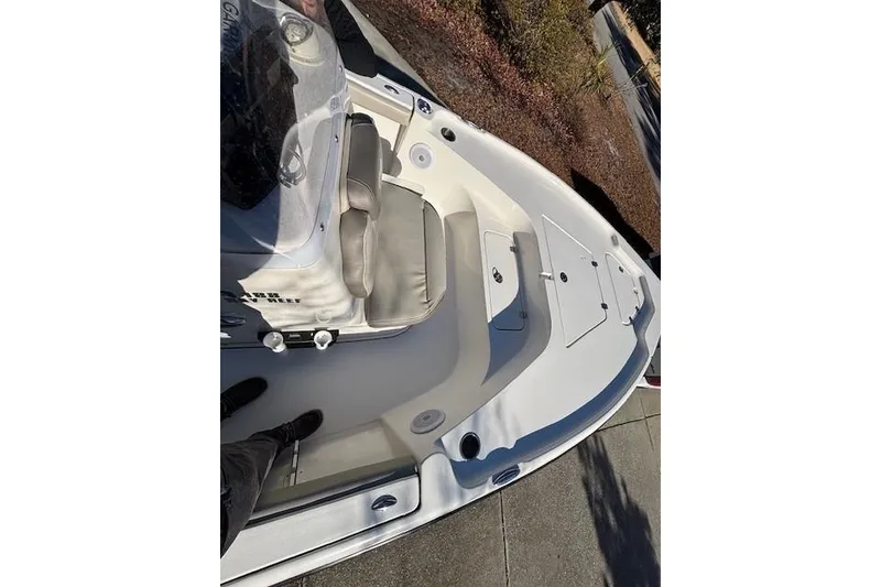Slide: The Image of 2021 Key West 188 Bay Reef boat dashboard with Garmin navigation system. - 18