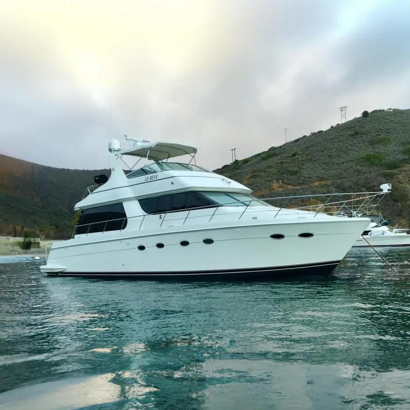 The Image of 1999 Carver 530 Voyager Pilothouse on calm waters. - 0