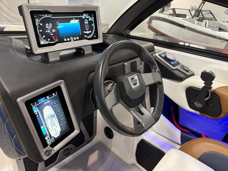 Slide: The Image of 2023 Malibu M220 interior with modern control dashboard. - 19