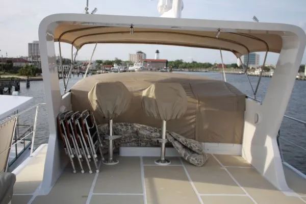 Slide: The Image of Angel Med Yachts Raised Pilot House Trawler 1986 - 1