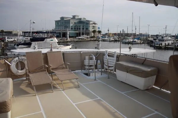 Slide: The Image of Angel Med Yachts Raised Pilot House Trawler 1986 - 2