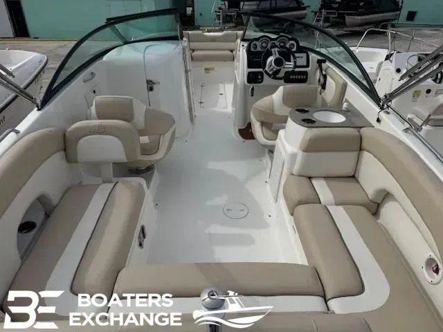 Slide: The Image of Interior view of a 2018 NauticStar 243 DC Deck boat. - 4