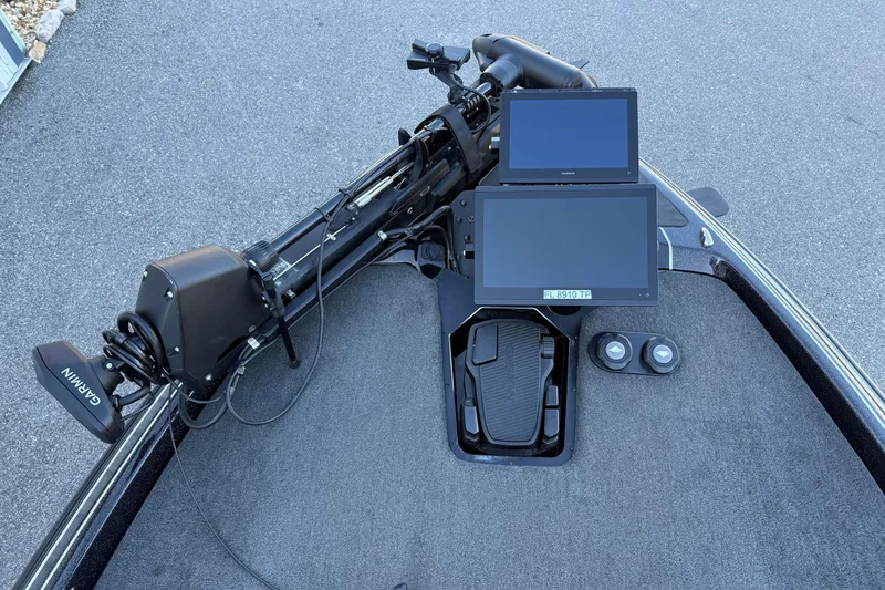 Slide: The Image of 2023 Skeeter FXR20 Select boat with Garmin electronics and foot pedal controls. - 12