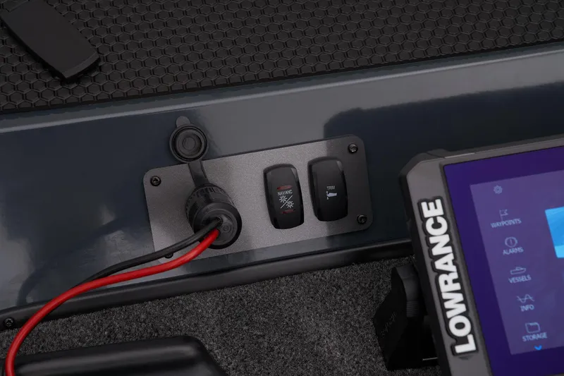 Slide: The Image of 2026 Ranger RT178 boat storage compartment with open lid, showcasing interior space. - 22