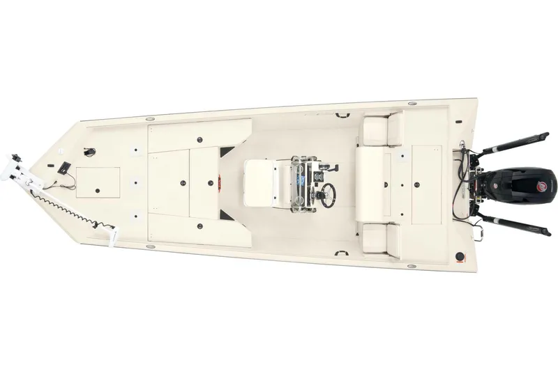 Slide: The Image of 2026 Ranger RB200 boat interior with white seating and steering console. - 8