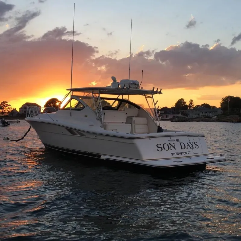 The Image of 2006 Tiara Yachts 3800 Open at sunset on the water, Stonington, CT. - 0