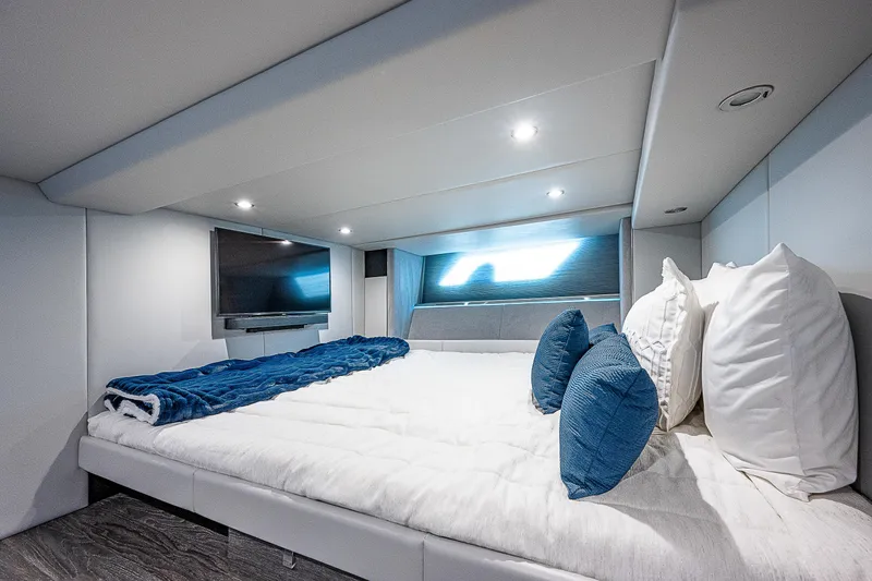 Slide: The Image of Luxurious cabin interior of 2022 Formula 500 Super Sport Crossover yacht. - 5