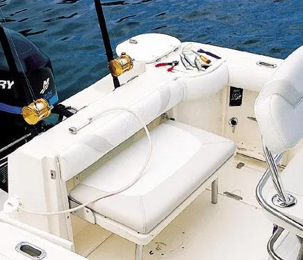 Slide: The Image of 2005 Boston Whaler 270 Outrage boat in storage, side view. - 3