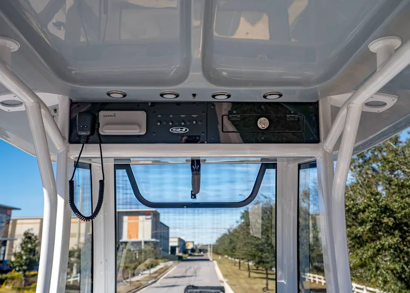 Slide: The Image of Interior view of 2026 Sea Hunt Ultra 275 CB with electronics. - 16