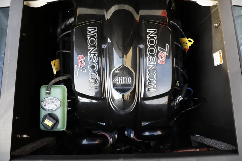 Slide: The Image of Engine of 2016 Malibu Wakesetter 20 VTX, Monsoon 6.2L, 410 horsepower. - 11