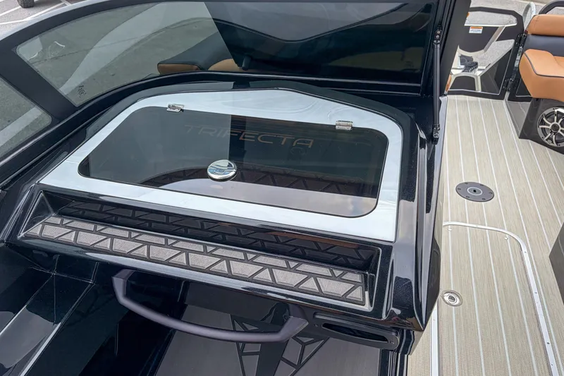 Slide: The Image of 2026 Trifecta Sport RF9 DC boat interior with sleek design and modern features. - 7