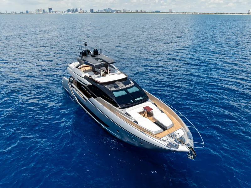 Slide: The Image of Luxury yacht Riva 82' Diva 2027 on open sea. - 11