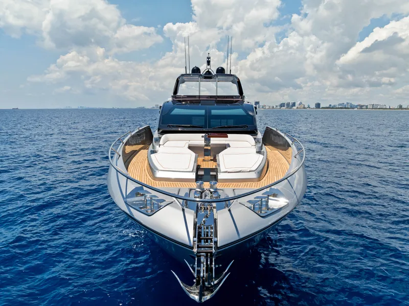 Slide: The Image of Luxury yacht Riva 82' Diva 2027 on open sea. - 12